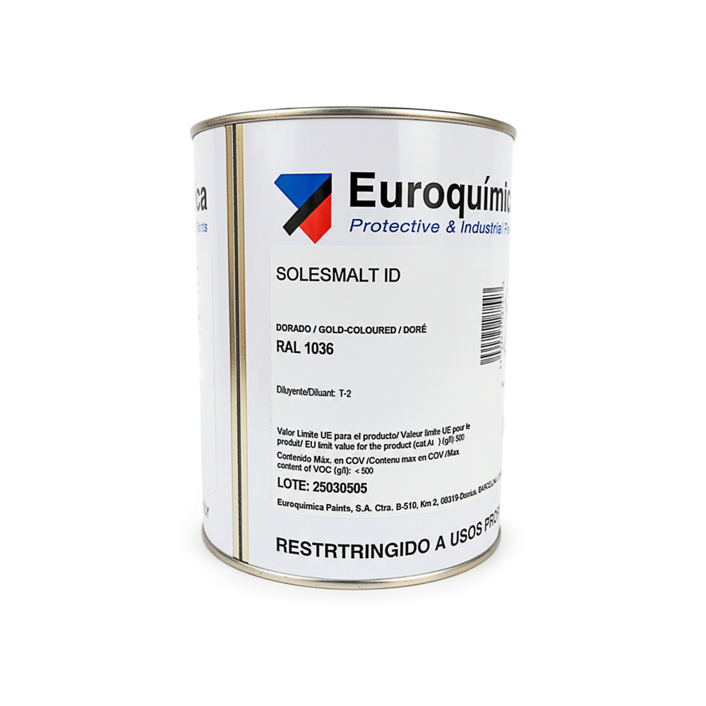 Esmalte industrial dorado Euroquímica (1 L) - Miniatura 3