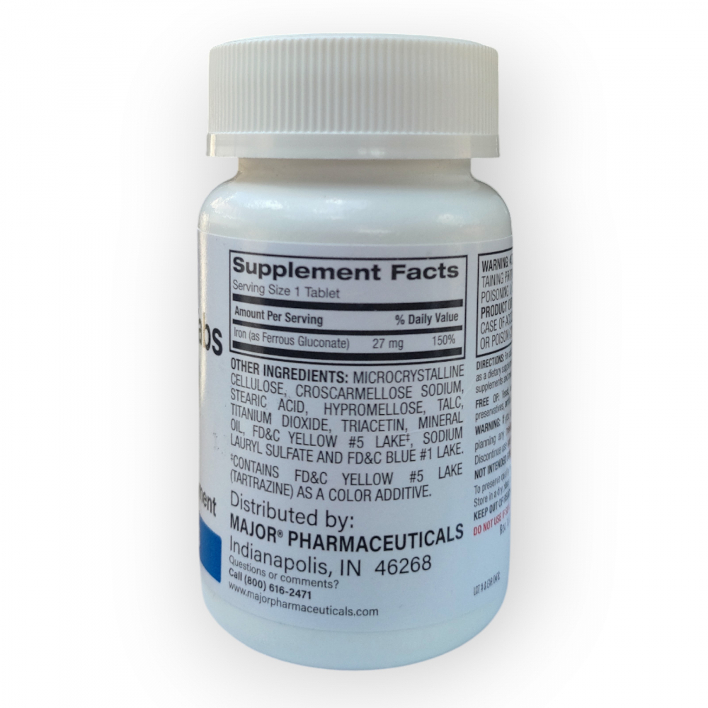 Ferate Tabs. Hierro elemental 27 mg Major (100 tabletas) - Miniatura 3