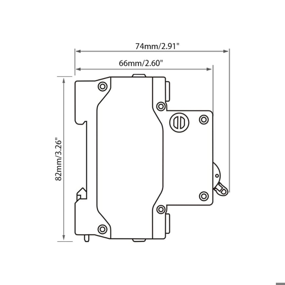 Interruptor - breaker - termomagnético de 1 polo tipo europeo Troen - Miniatura 3