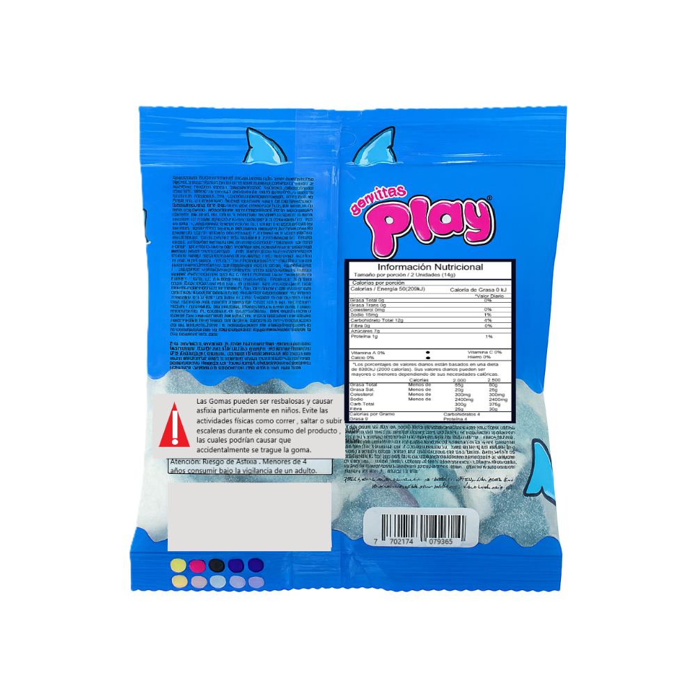 Gomas de Gelatina sabores surtidos a frambuesa y fresa Play (55 g / 1.94 oz) - Miniatura 2