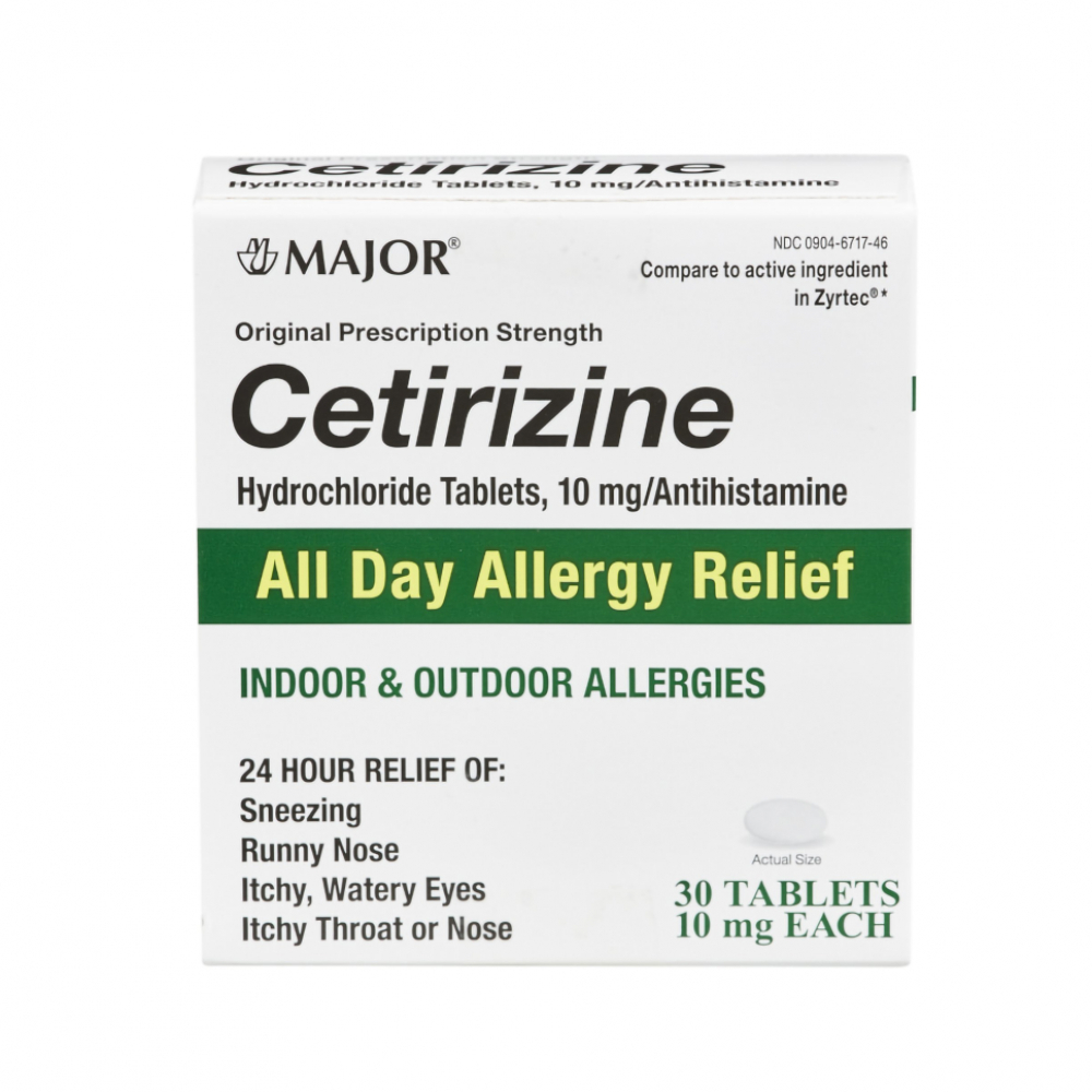 Clorhidrato de cetirizina 10 mg Major (30 tabletas) - Miniatura 2