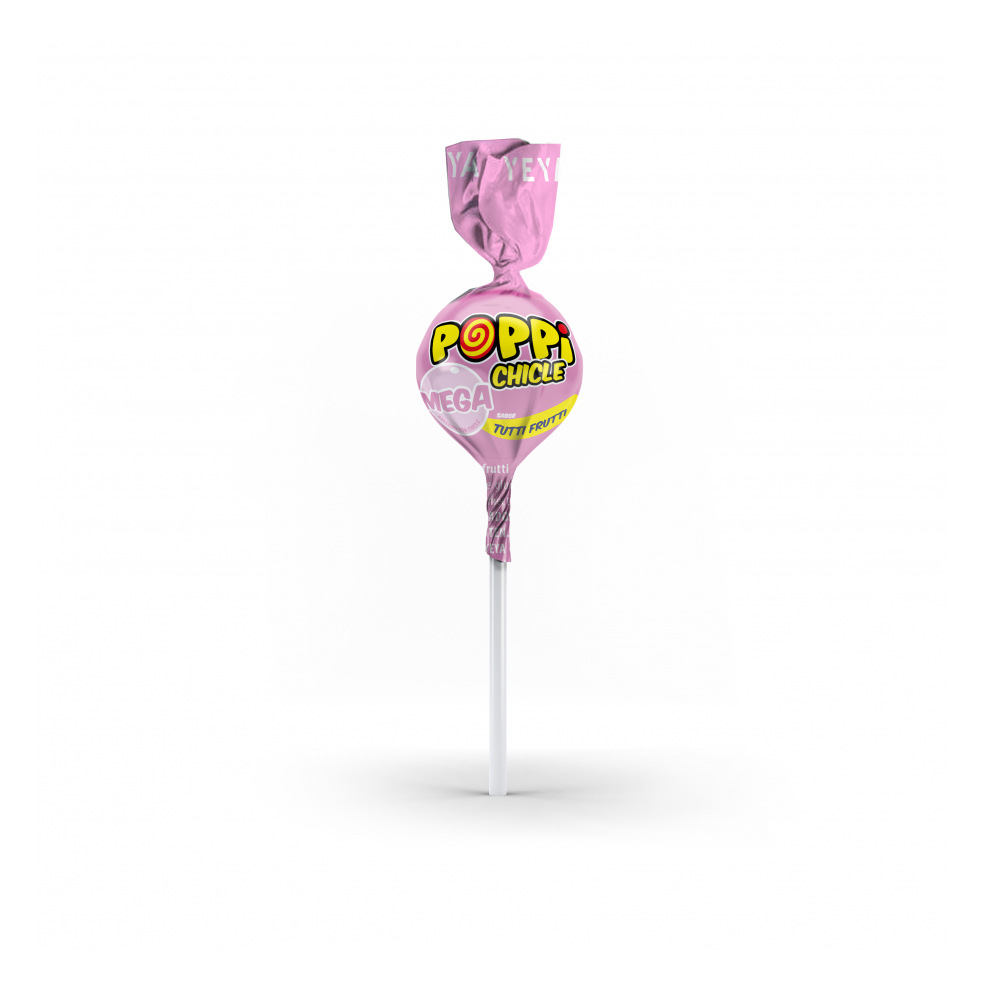 Chupa chupas con relleno de chicle sabor tutti frutti YEYA (600 g / 1.32 lb) - Miniatura 2