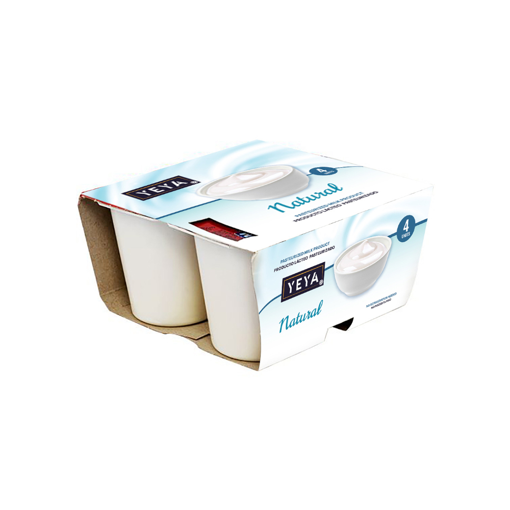 Yogurt pasteurizado natural YEYA (24 x 125 g / 4.41 oz) - Miniatura 3