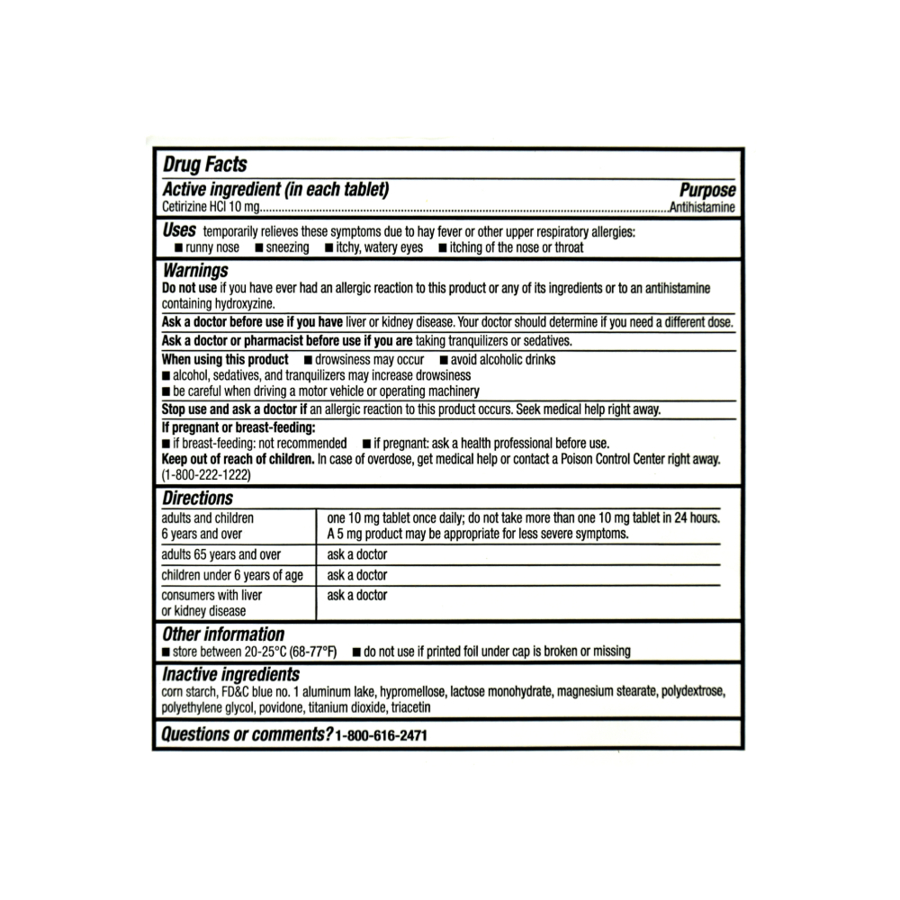 Clorhidrato de cetirizina 10 mg Major (30 tabletas) - Miniatura 3