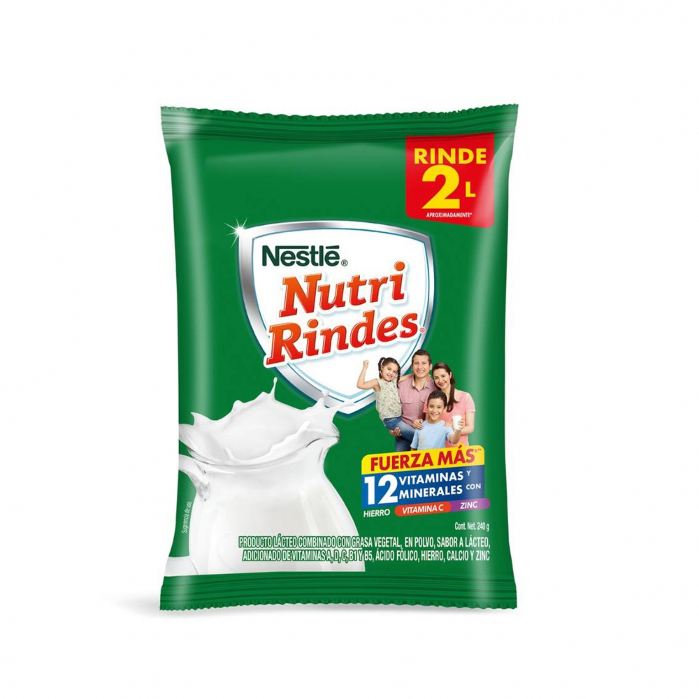 Leche semidescremada en polvo Nestlé Nutri Rindes (240 g / 8.47 oz) - Miniatura 2