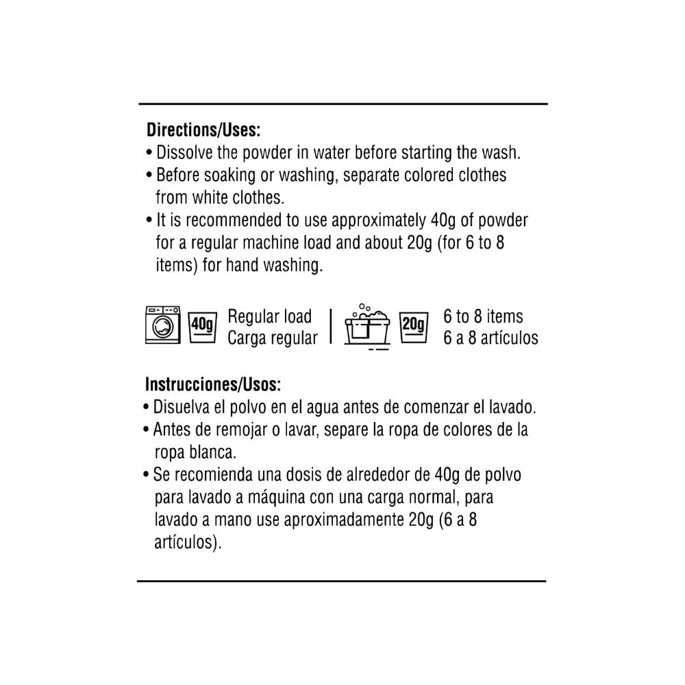 Detergente en polvo con aroma a lavanda YEYA (15 x 500 g / 1.1 lb) - Miniatura 4