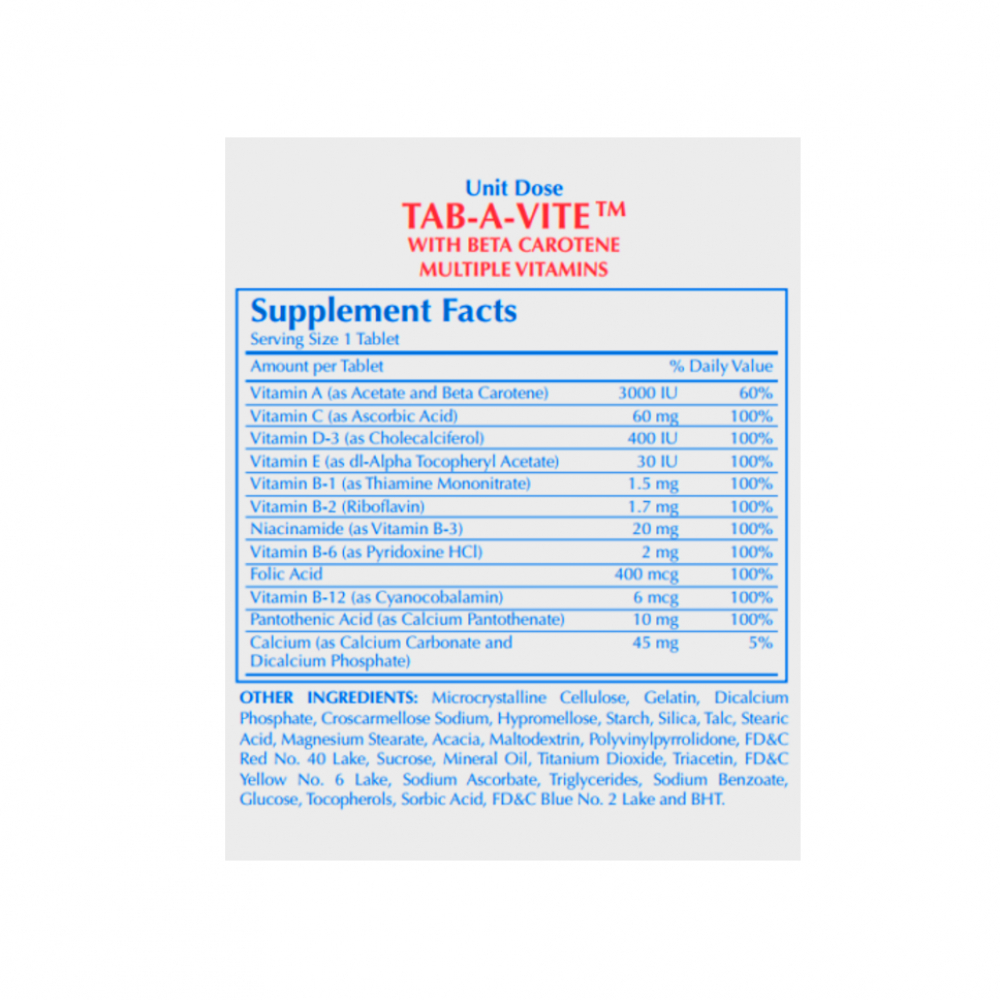 Multivitaminas Tab-A-Vite Major (100 tabletas) - Miniatura 2