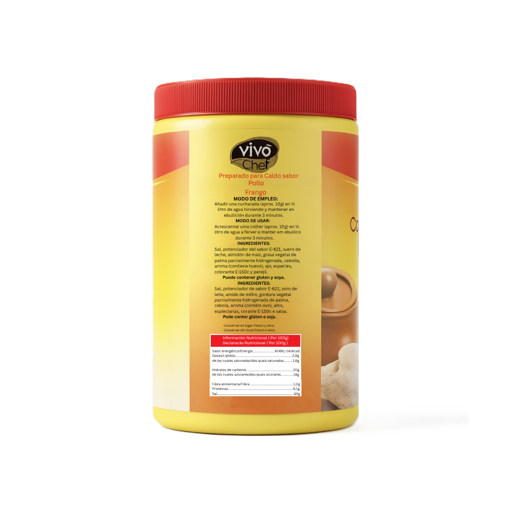 Caldo sabor pollo Vivo Chef (1 kg / 2.2 lb) - Miniatura 3