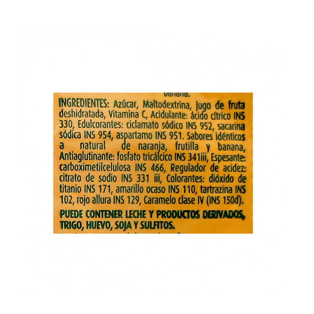Refresco instantáneo sabor naranja frutilla banana Zuko (20 g) - Miniatura 4