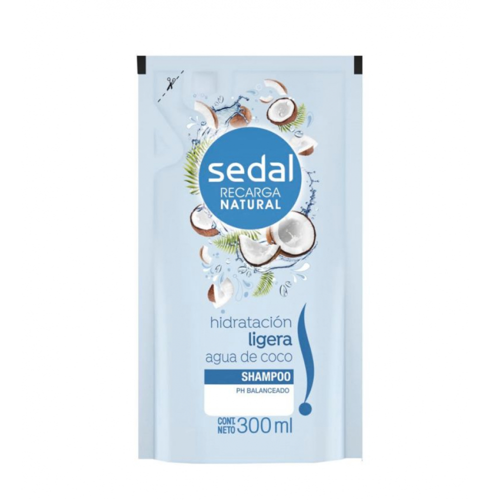Champú de agua de coco -Hidratación ligera- Sedal (300 ml) - Miniatura 4