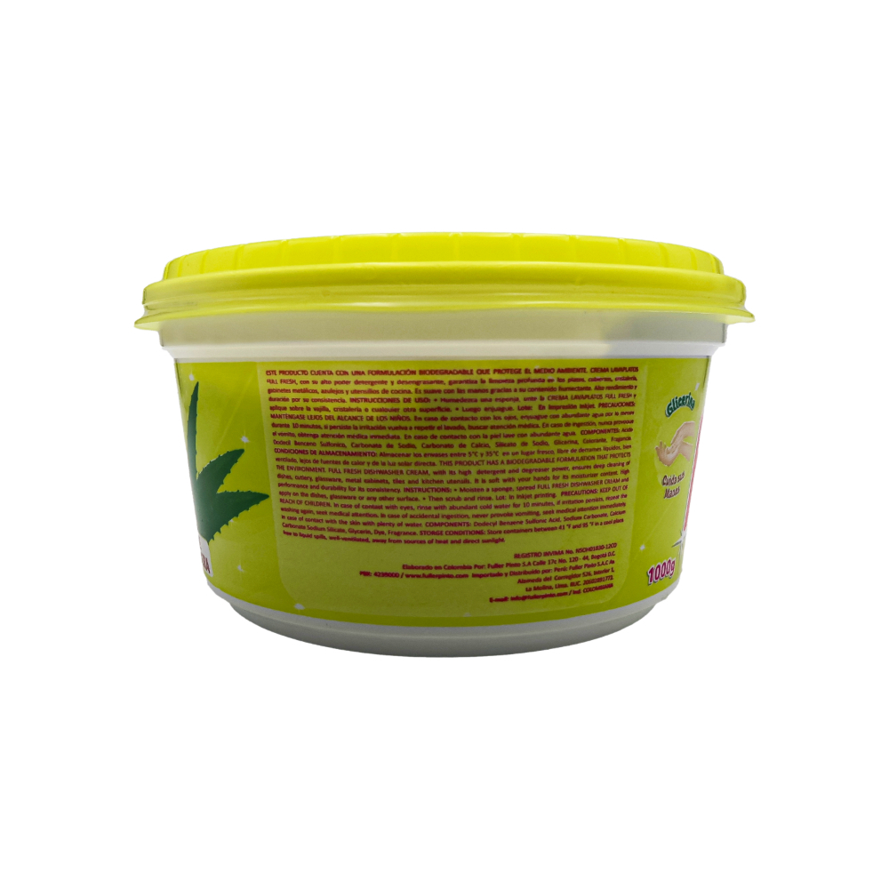 Crema lavaplatos aroma a áloe vera Full Fresh (1 kg / 2.20 lb) - Miniatura 2