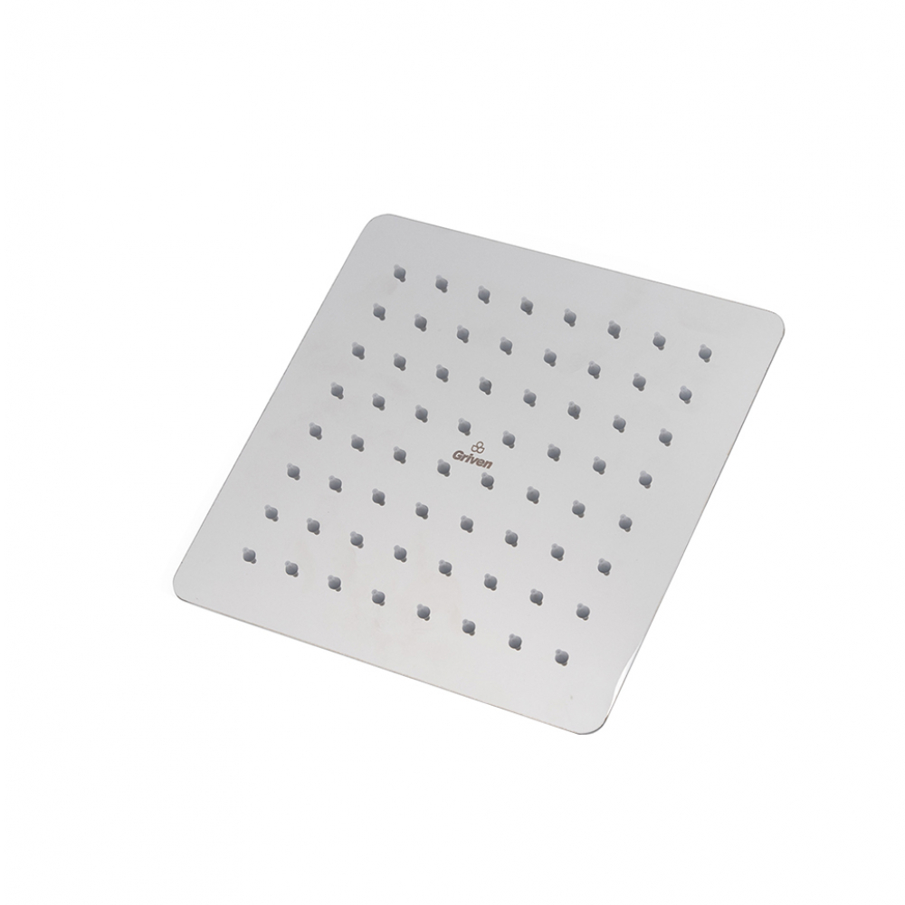 Regadera cuadrada para ducha de 8". Tipo lluvia con acabado en cromo Griven - Miniatura 2