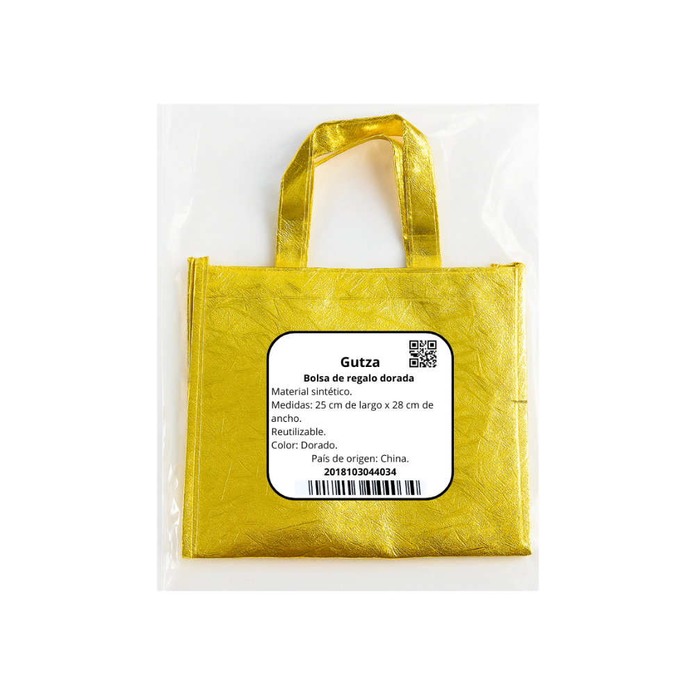 Bolsa de regalo dorada Gutza - Miniatura 3