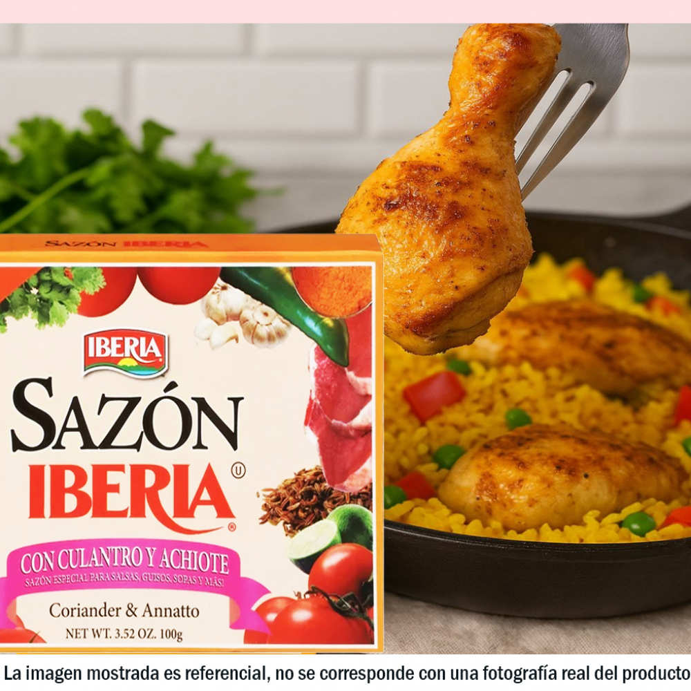 Sazón con culantro y achiote Iberia (100 g / 3.52 oz) - Miniatura 4