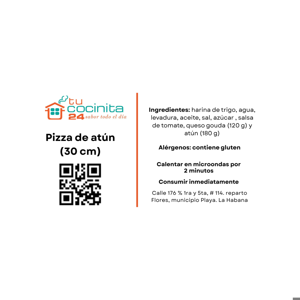 Pizza de atún Tucocinita24 (30 cm) - Miniatura 4