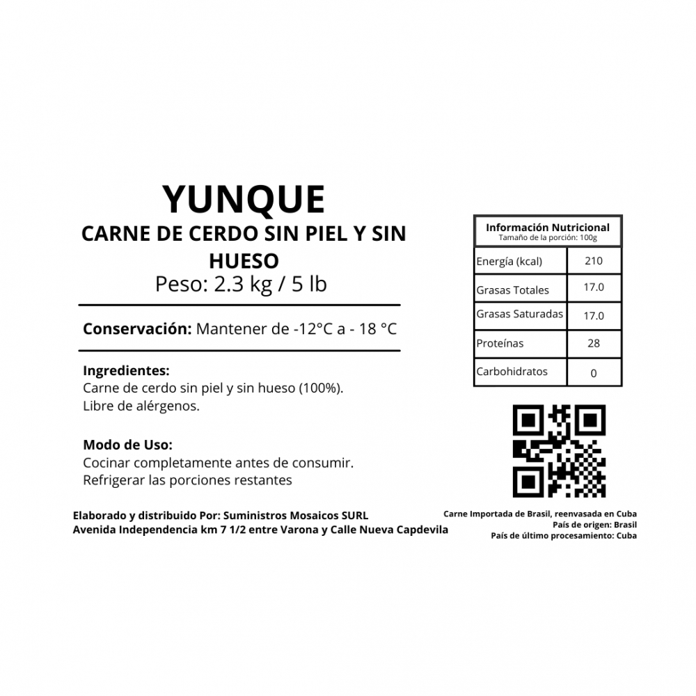 Carne de cerdo sin piel y sin hueso Yunque (2.3 kg / 5 lb) - Miniatura 3
