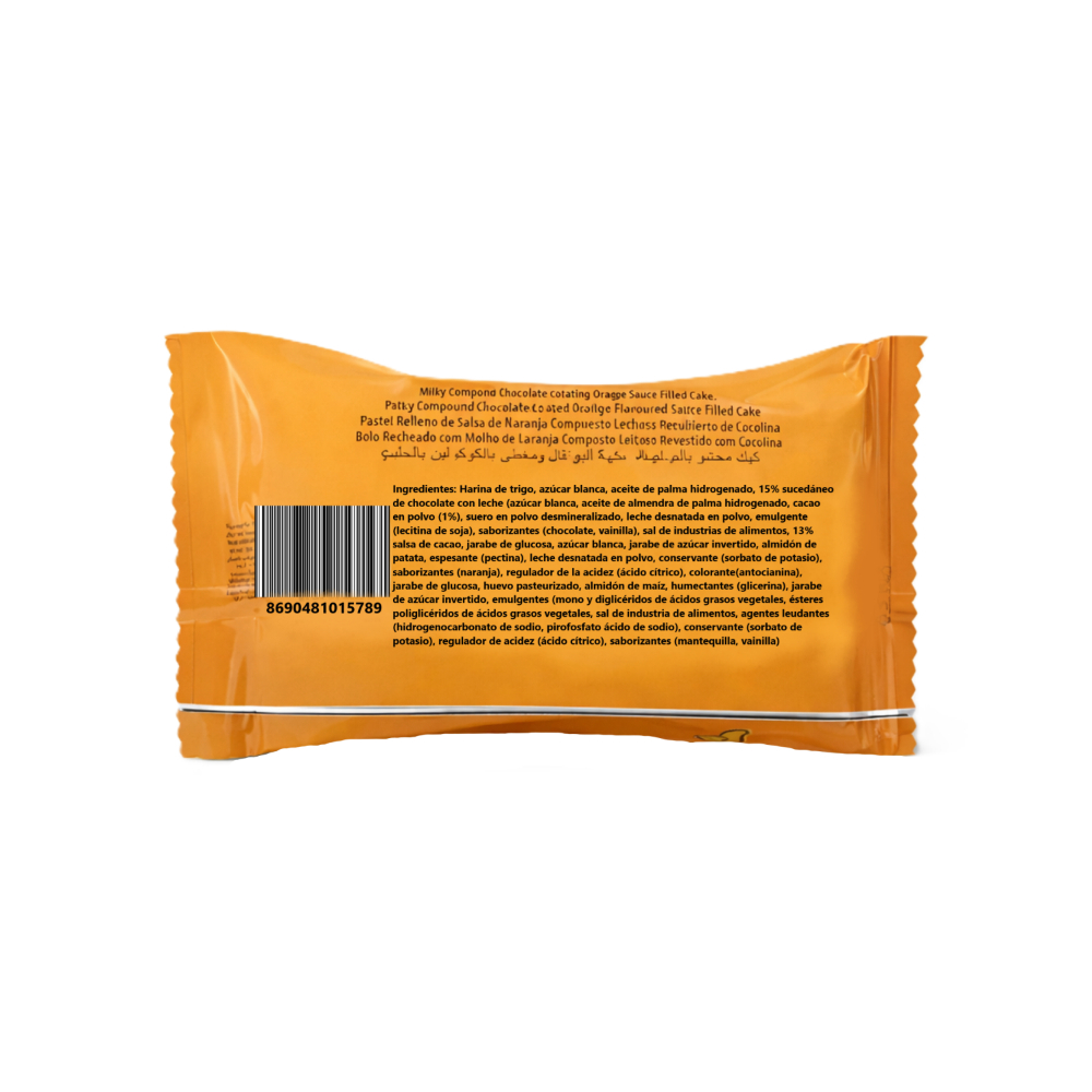 Pastel relleno de salsa de naranja y compuesto lechoso recubierto de cocolina Magico (40 g / 1.41 oz) - Miniatura 2