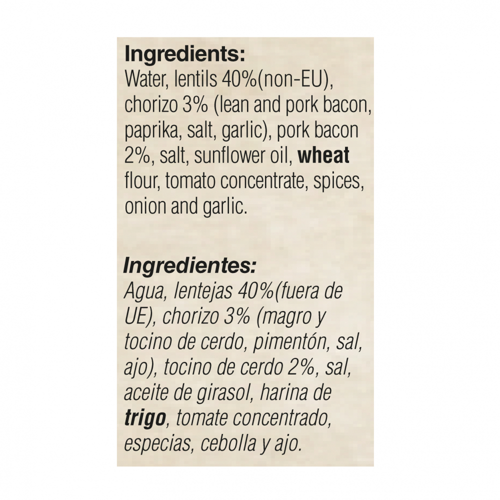 Lentejas con chorizo YEYA (415 g / 14.6 oz) - Miniatura 4