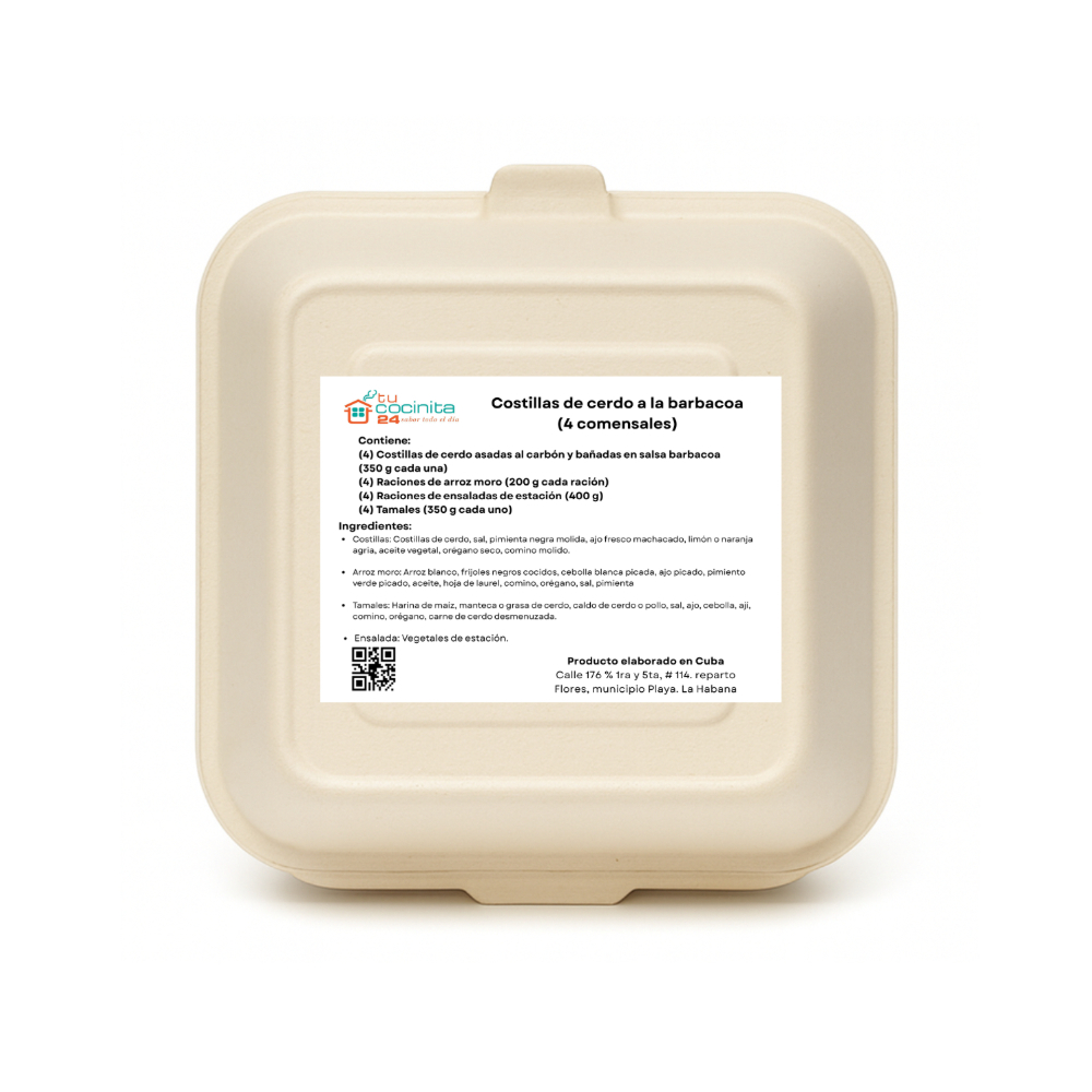 Costillas de cerdo a la barbacoa Tucocinita24 (4 comensales) - Miniatura 3