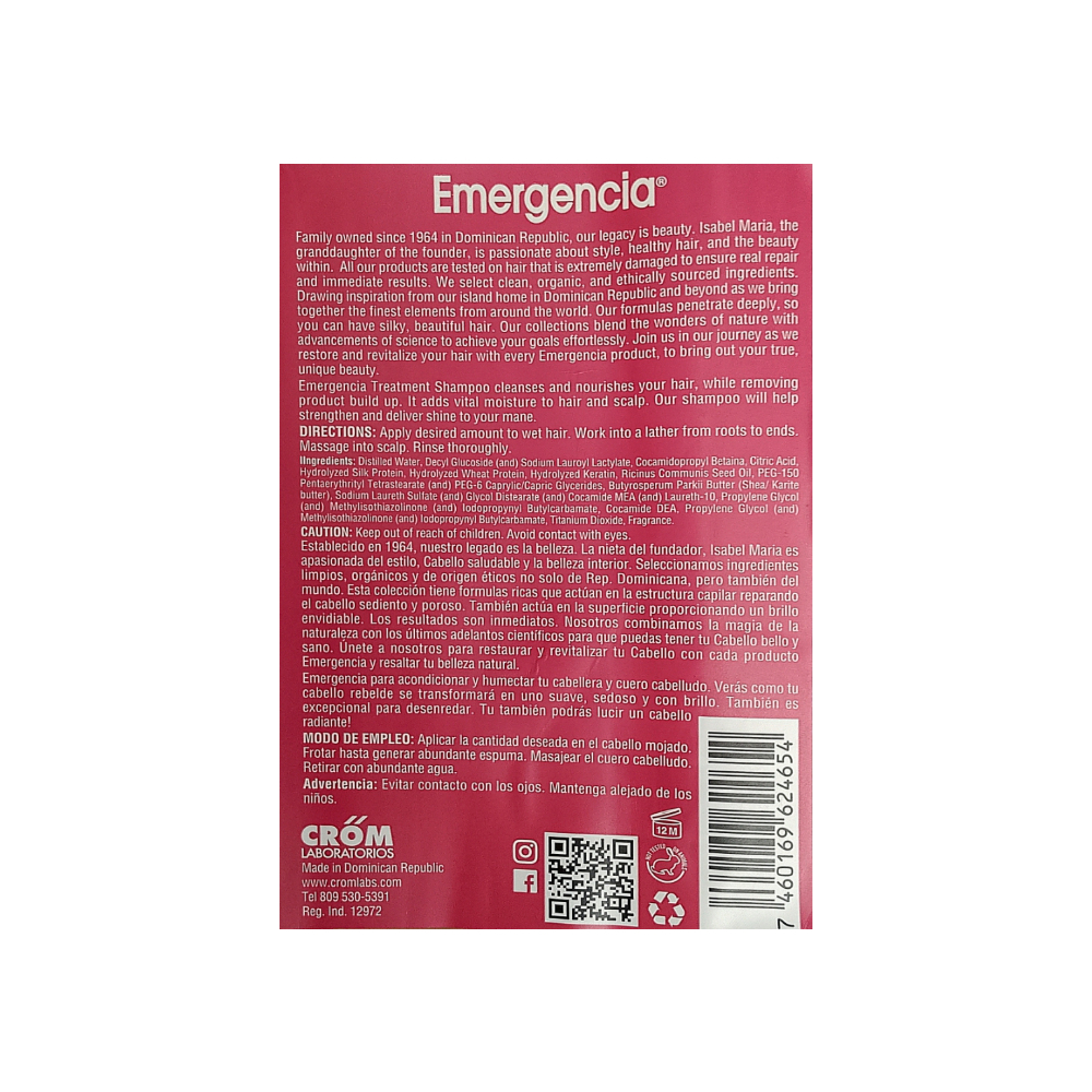 Champú tratamiento con proteínas y manteca de carité Emergencia (16 fl.oz) - Miniatura 4