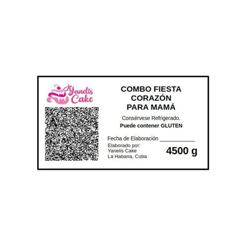 Fiesta de corazón para mamá Yanelis Cake (15 comensales) - Miniatura 2