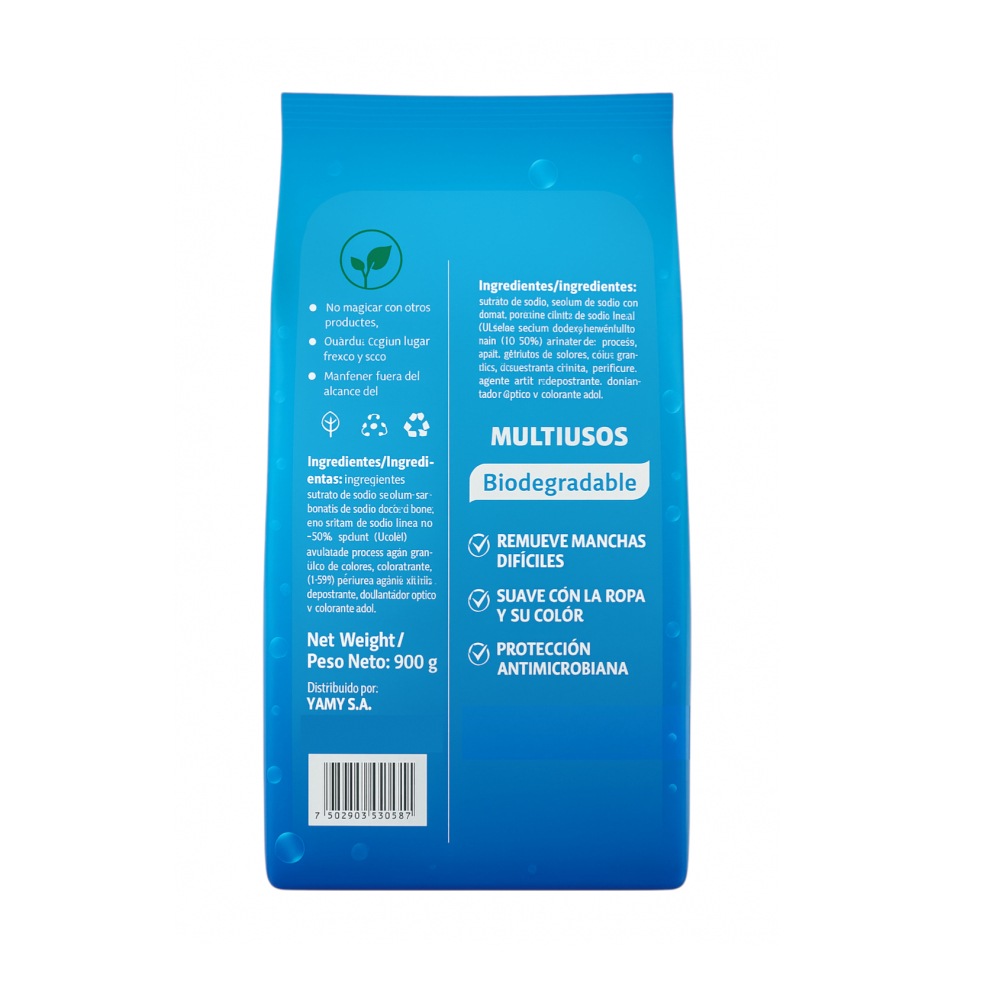 Detergente en polvo multiusos Yamy (900 g / 1.98 lb) - Miniatura 3
