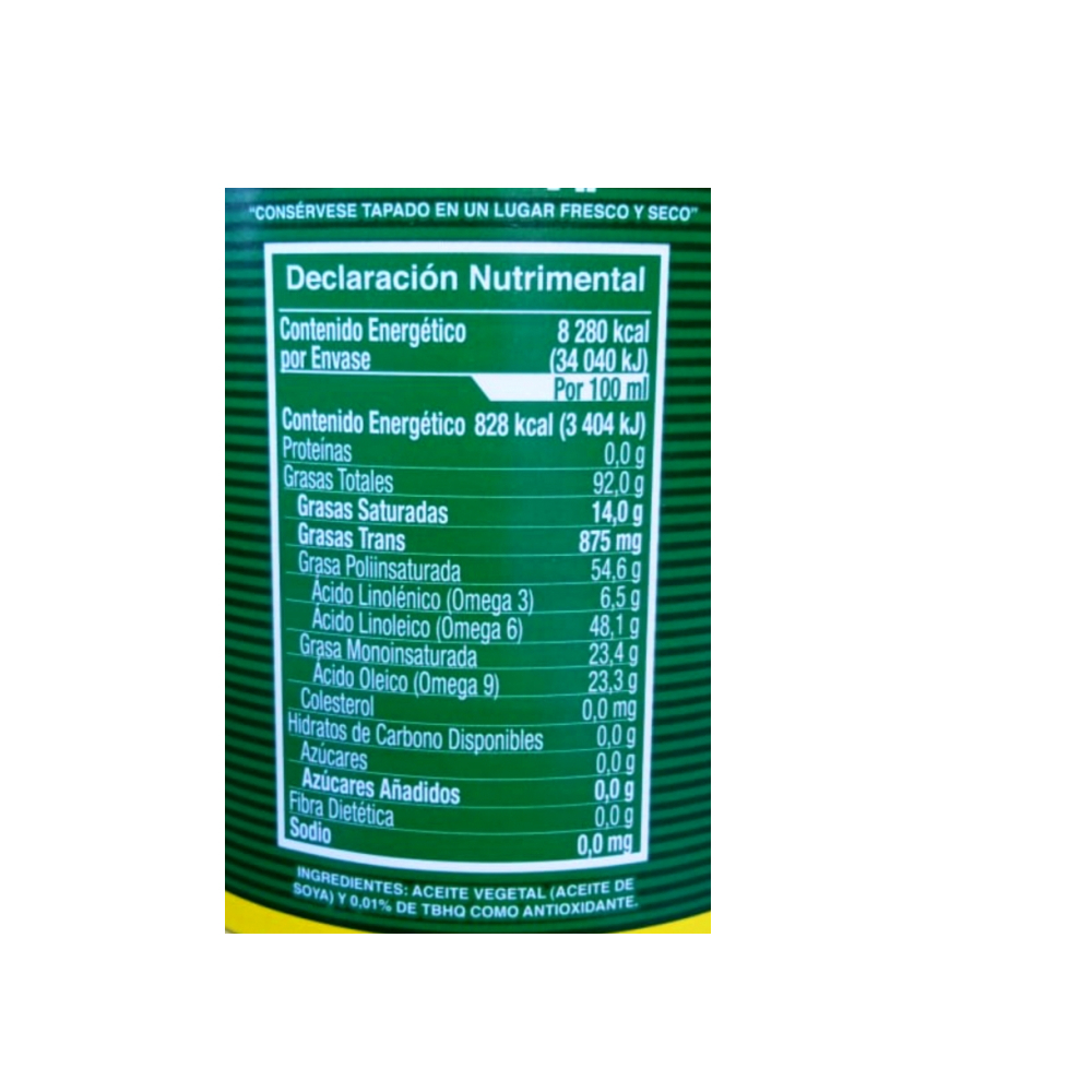 Aceite puro de soya Hysa (3 x 1 L) - Miniatura 2