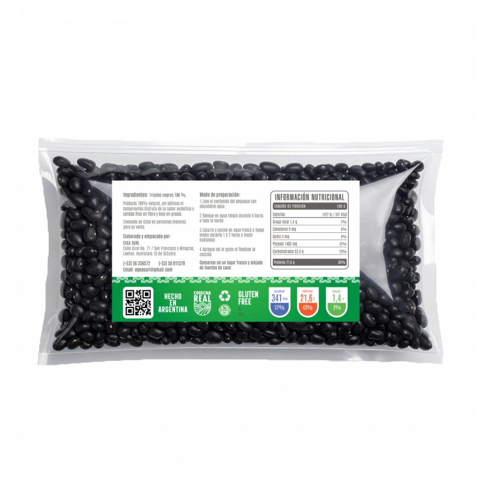 Frijoles negros Cosecha Real (4 x 500 g / 1.1 lb) - Miniatura 2