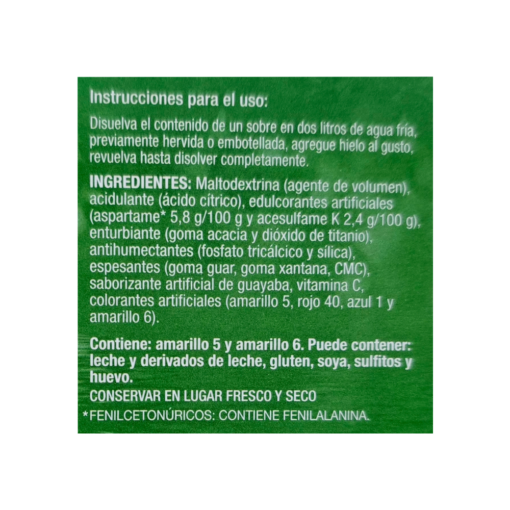 Refresco instantáneo sabor guayaba Zuko (104 g / 3.67 oz) - Miniatura 3