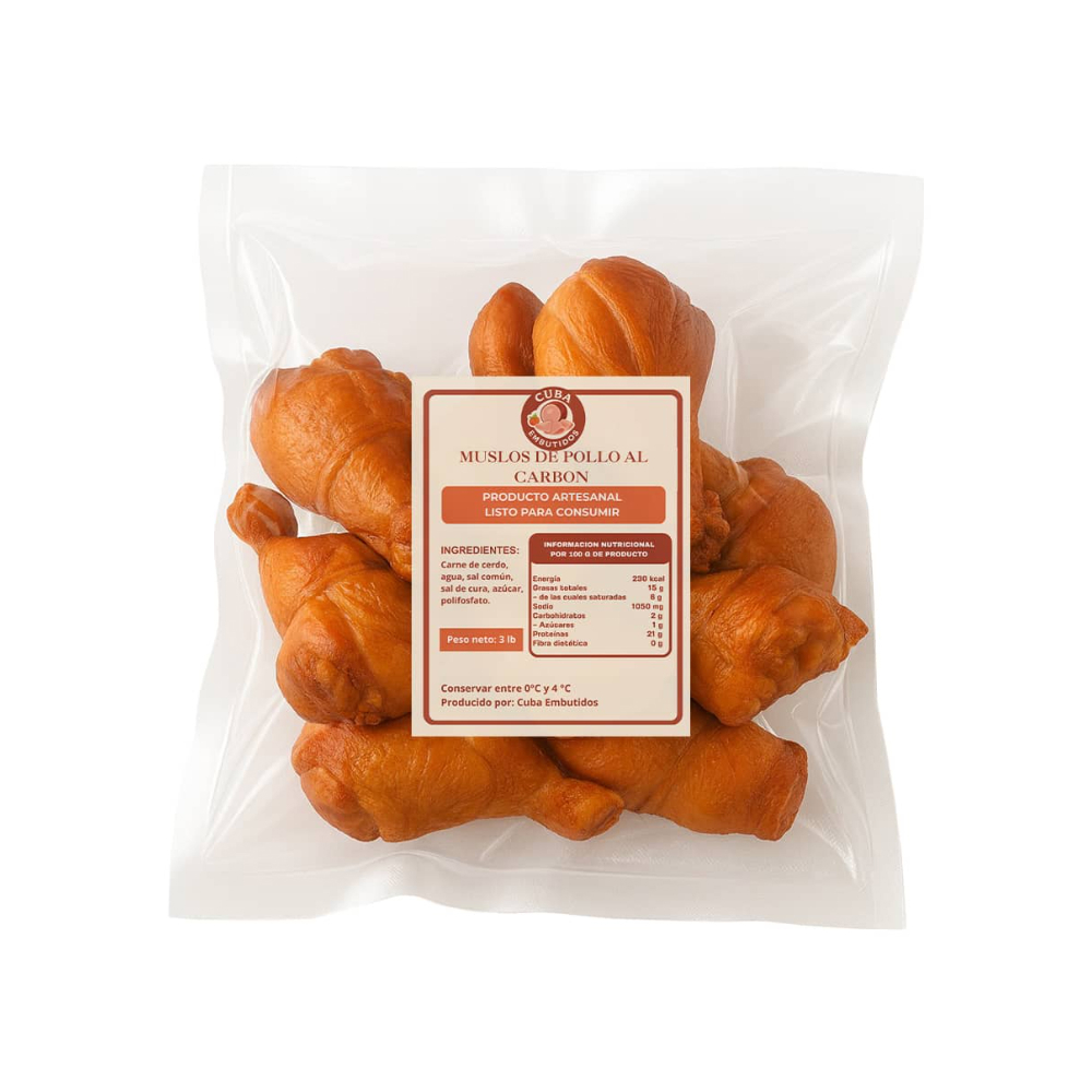 Muslos de pollo al carbon Cuba Embutidos (1.361 kg / 3 lb) - Miniatura 2