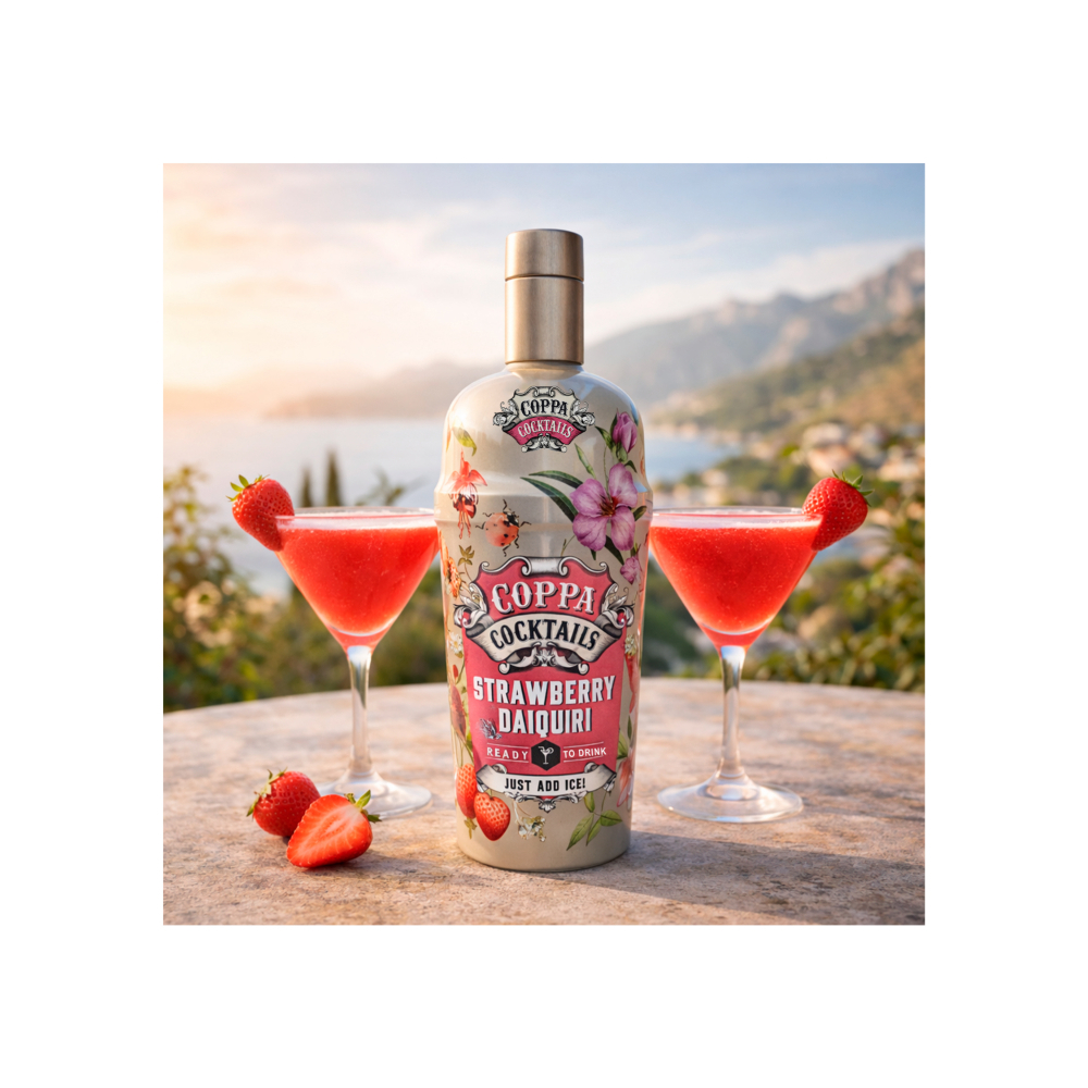 Coctel a base de alcohol -Strawberry Daiquiri- Coppa Cocktails (700 ml) - Miniatura 4