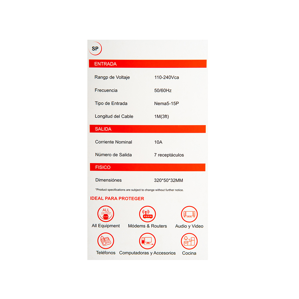 Regleta de 7 salidas con protección de sobrecargas APlus - Miniatura 4