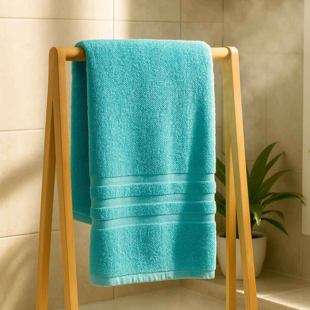 Toalla azul claro Yara (50 x 90 cm) - Miniatura 3