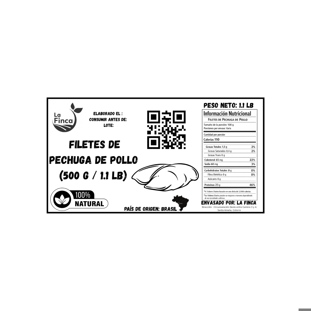 Filetes de pechuga de pollo La Finca (500 g / 1.1 lb) - Miniatura 4