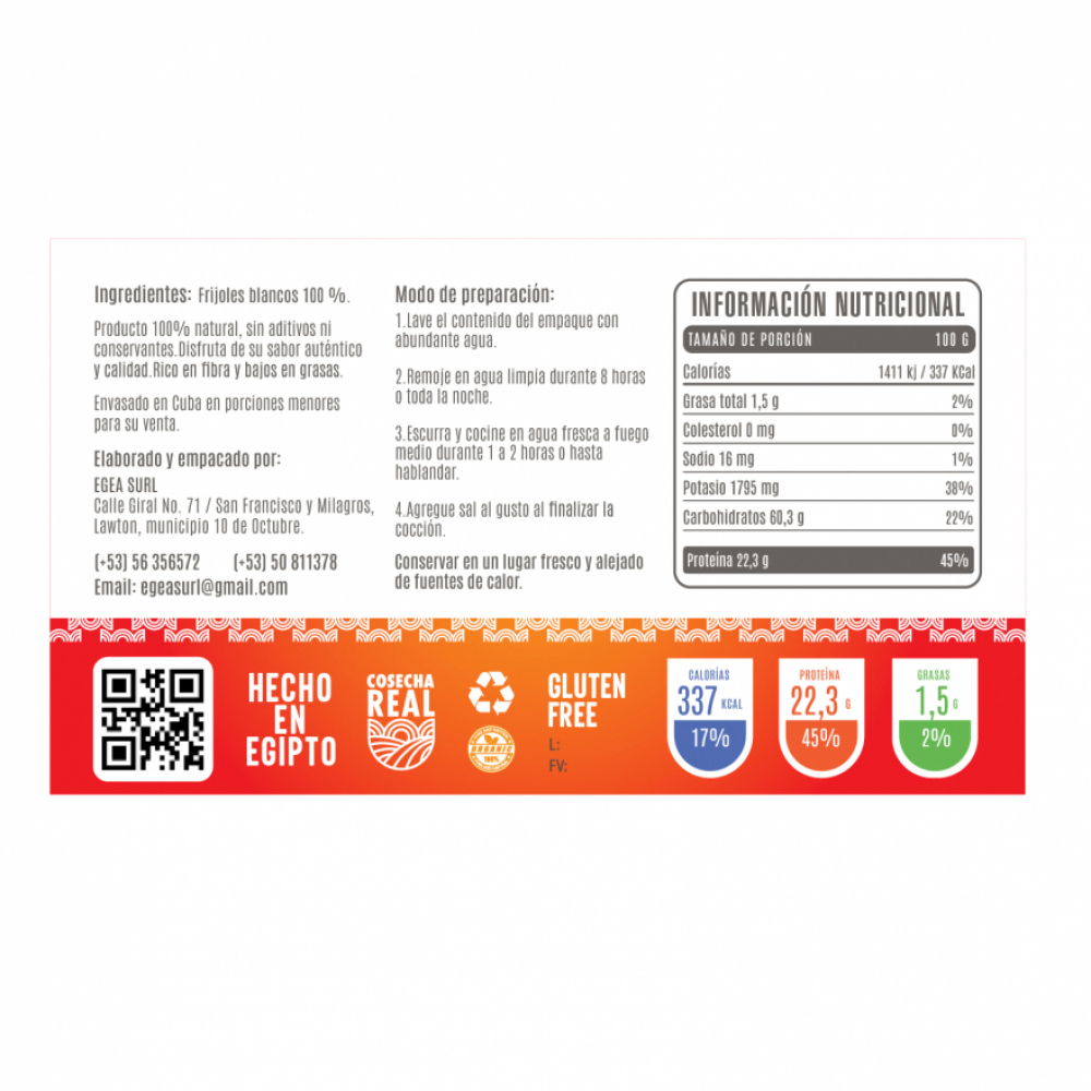 Frijoles blancos Cosecha Real (10 x 500 g / 1.1 lb) - Miniatura 3