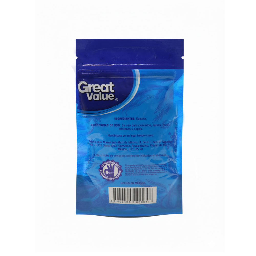 Hojas de epazote molido Great Value (28 g) - Miniatura 4