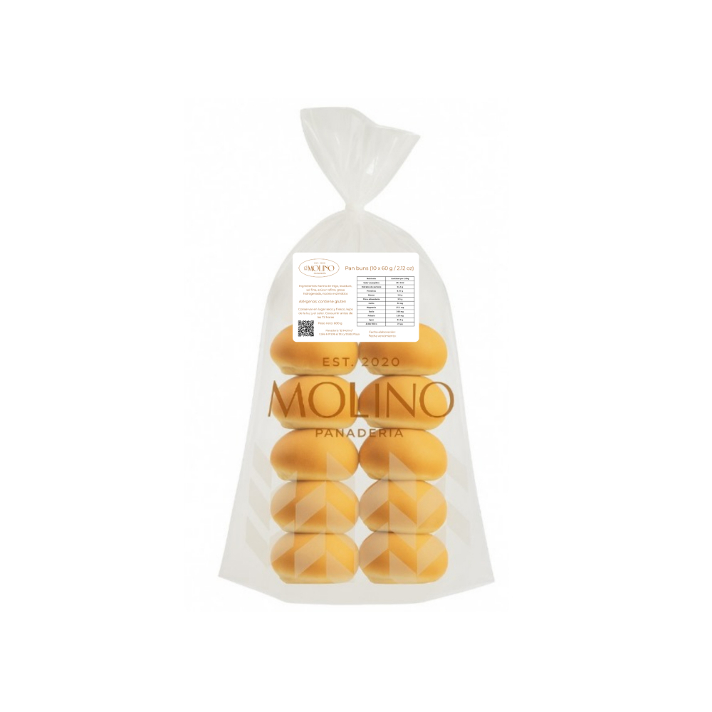 Pan buns El Molino (10 x 60 g / 2.12 oz) - Miniatura 2