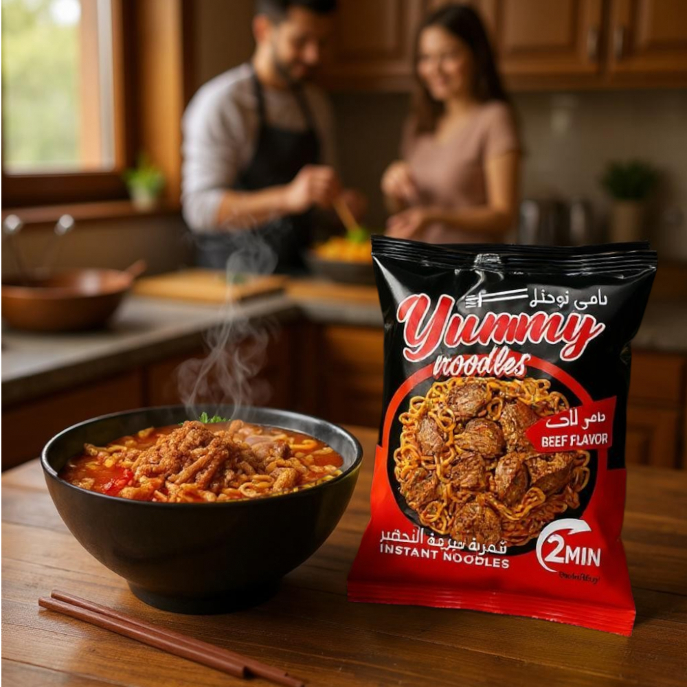 Sopa instantánea sabor a carne de res Yummy Noodles (70 g / 2.46 oz) - Miniatura 3