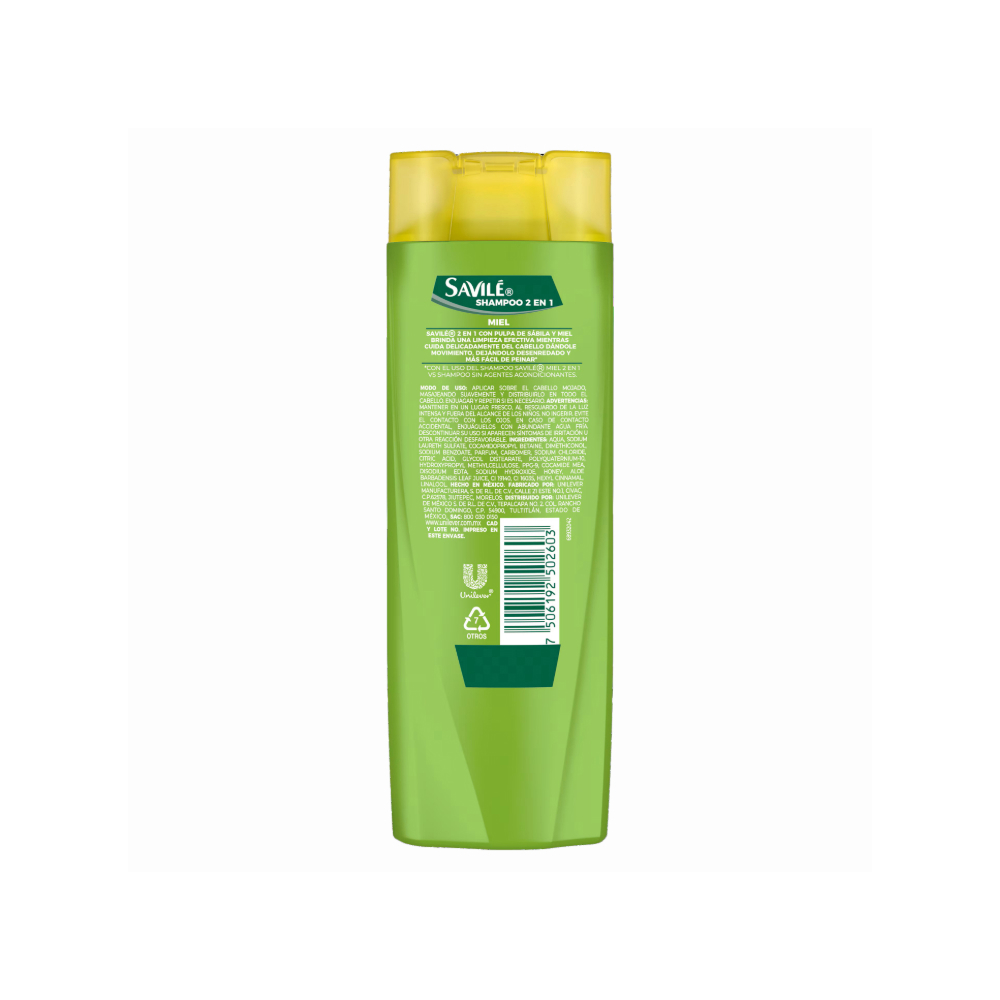 Champú pulpa de sábila y miel Savilé (180 ml) - Miniatura 2