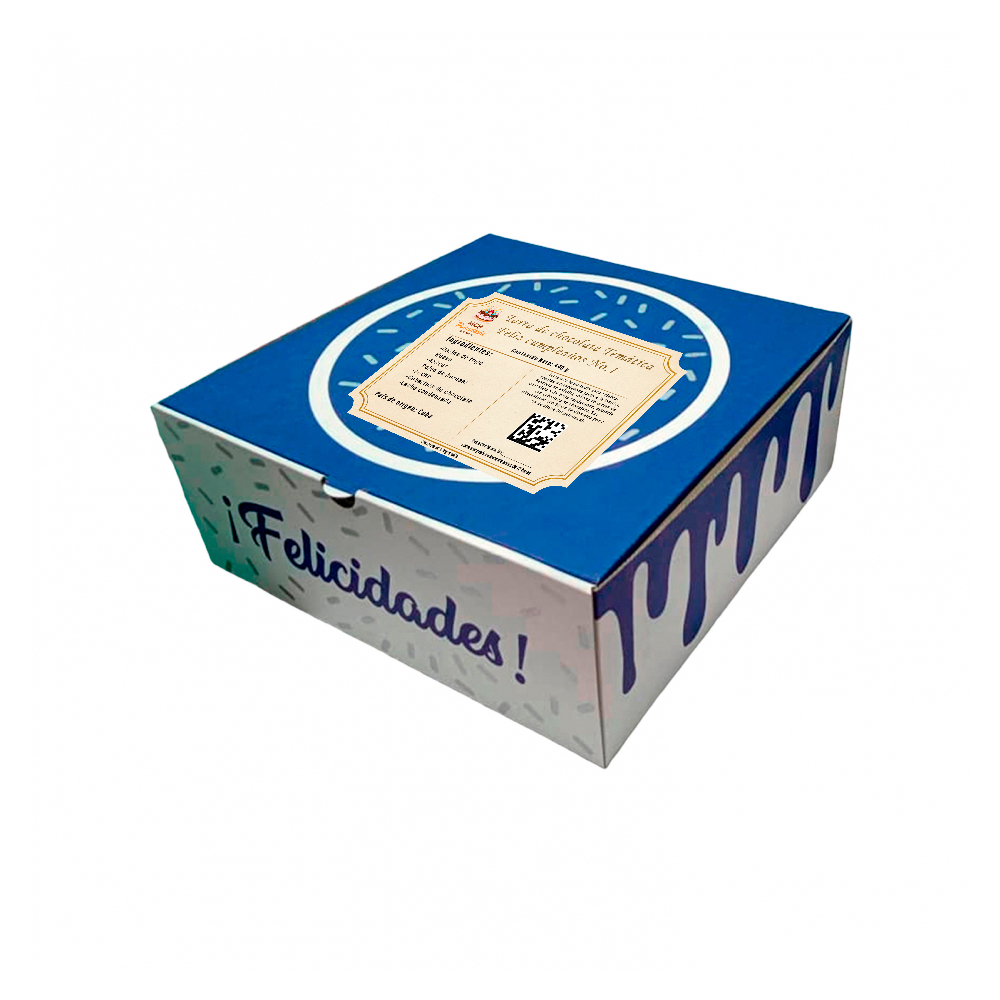 Tarta de chocolate Temática Feliz cumpleaños No.1 MCH Panadería (10 comensales) - Miniatura 3