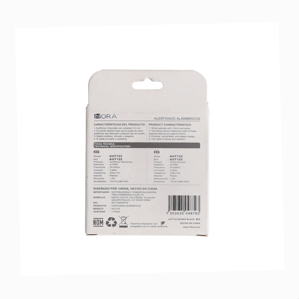 Audífonos alámbricos 1Hora AUT122 - Miniatura 4
