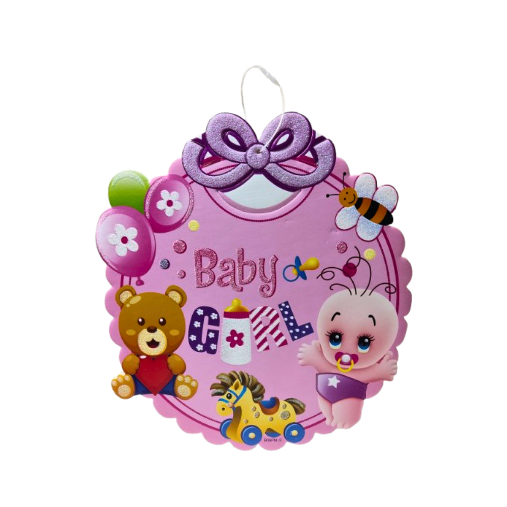 Colgante rosado para decorar la fiesta de la bebé Gutza - Miniatura 3