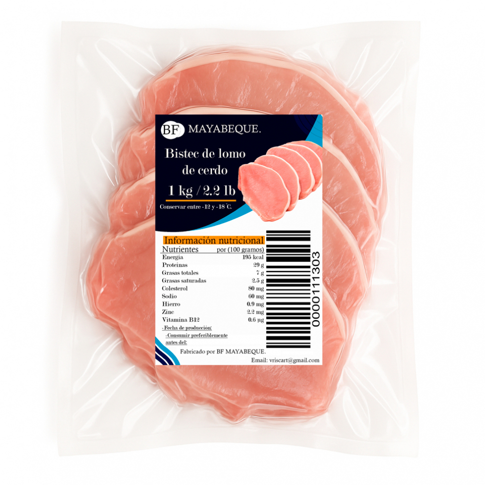Bistec de lomo de cerdo BF Mayabeque (1 kg / 2.2 lb) - Miniatura 2
