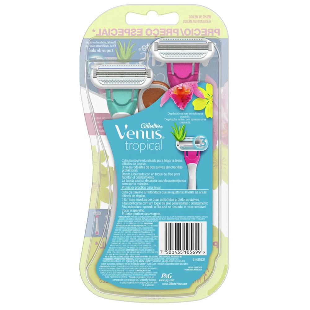 Maquinilla de afeitar Tropical Gillette Venus (3 U) - Miniatura 4