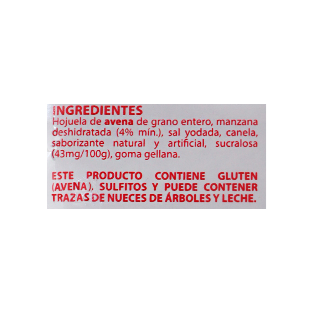 Avena integral instantánea sin azúcar sabor manzana con canela Granvita (35 g / 1.23 oz) - Miniatura 4