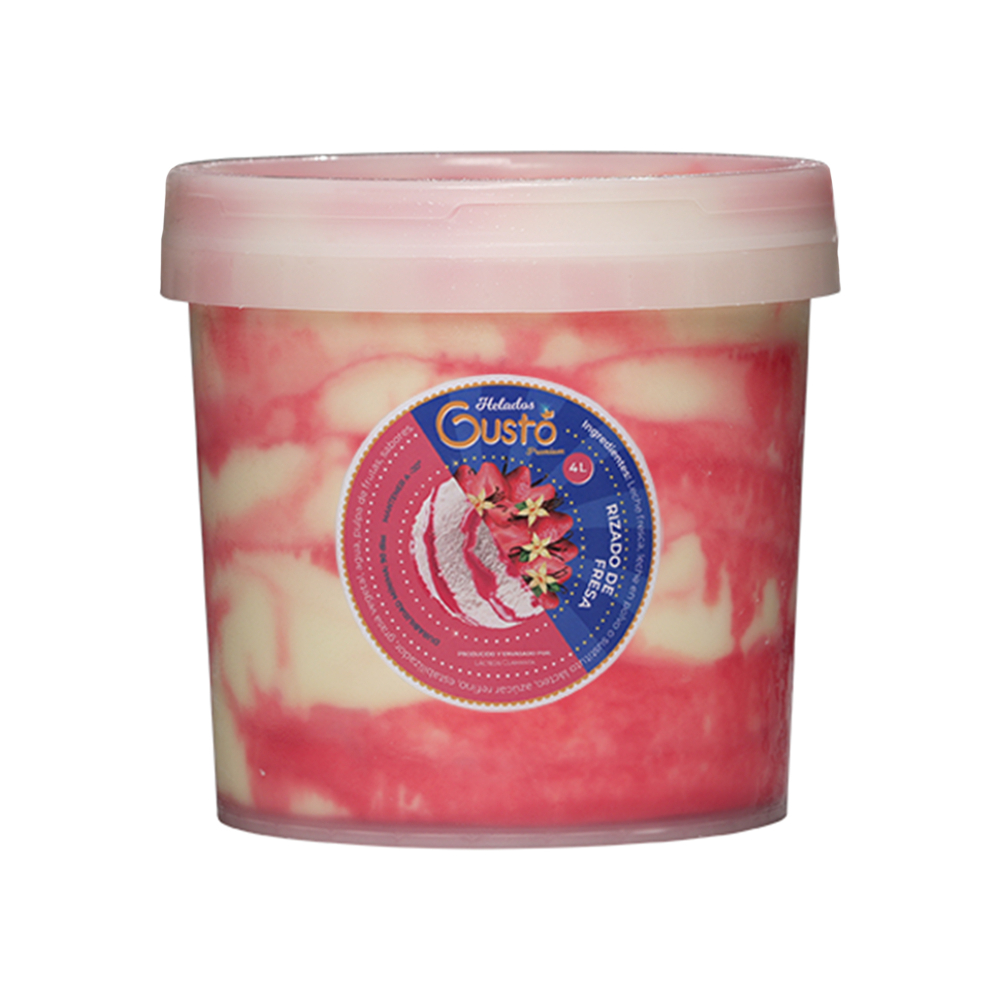 Helado Premium de rizado de fresa Gustó (4 L) - Miniatura 4