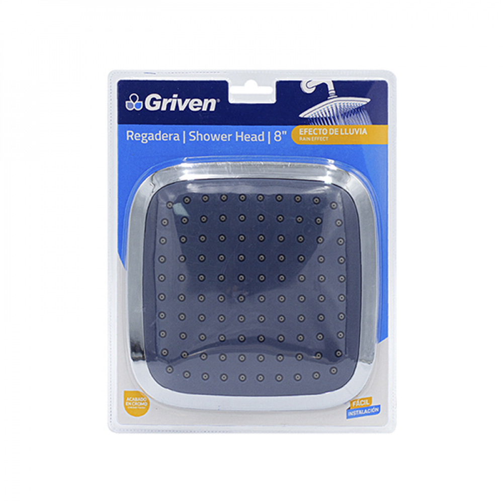 Regadera para ducha cabeza cuadrada 8" Griven - Miniatura 4