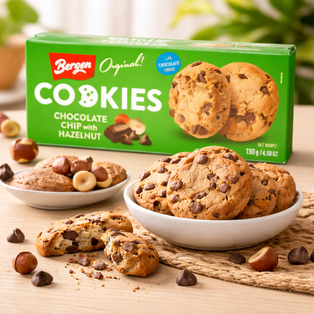 Galletas con chip de chocolate y avellanas Bergen (130 g / 4.58 oz) - Miniatura 4