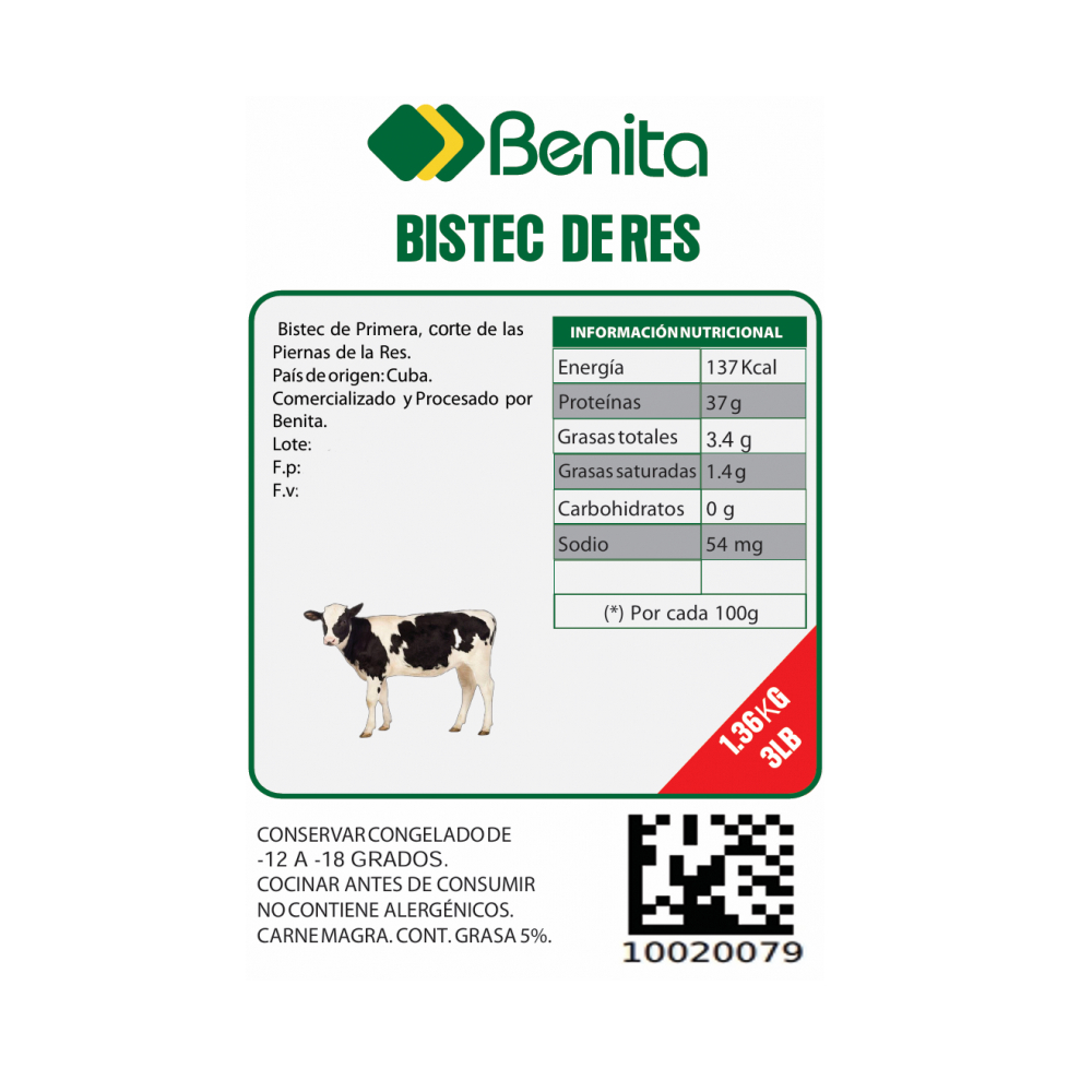 Bistec de res Benita (1.36 kg / 3 lb) - Miniatura 4