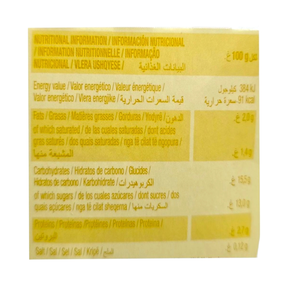 Yogurt pasteurizado sabor plátano Yogu+ Feiraco (4 x 125 g / 4.41 oz) - Miniatura 3